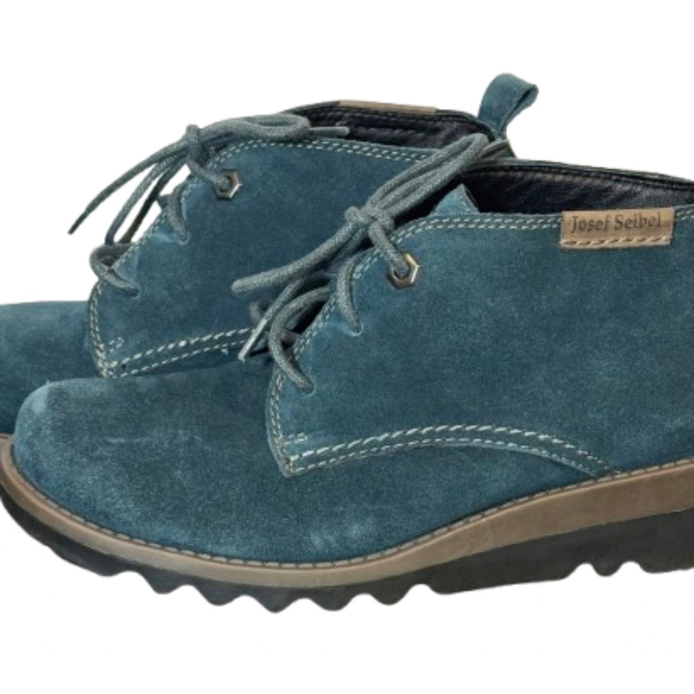 Josef Siebel "Lina" Women's Chukka Teal Suede Boot US Size 6-6.5